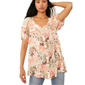 Floral Button-Down Women's Top